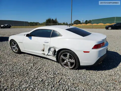 2015 Chevrolet Camaro Lt VIN 2G1FD1E30F9289802 фото 2