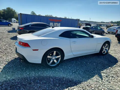 2015 Chevrolet Camaro Lt VIN 2G1FD1E30F9289802 фото 3