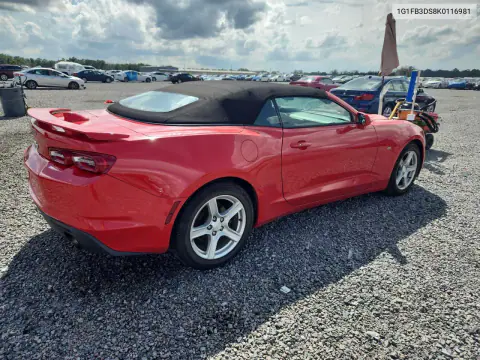 2019 Chevrolet Camaro Ls VIN 1G1FB3DS8K0116981 фото 3