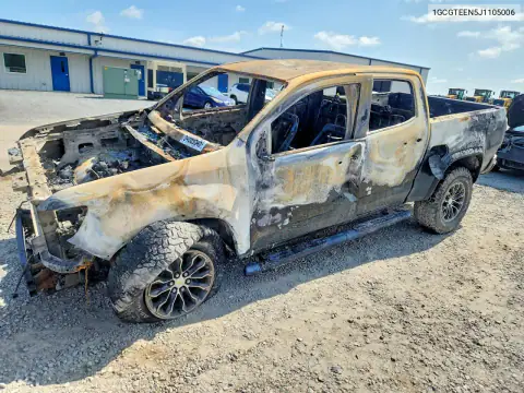 1GCGTEEN5J1105006 — 2018 Chevrolet Colorado, Пожар, фото до ремонта
