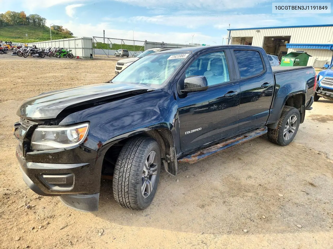 2018 Chevrolet Colorado VIN 1GCGTBEN3J1191849 фото 1