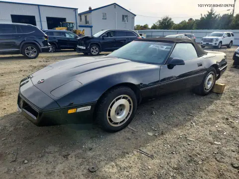 1G1YY3180H5109793 — 1987 Chevrolet Corvette, Задняя часть, фото до ремонта