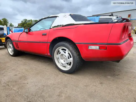 1990 Chevrolet Corvette VIN 1G1YY3386L5106709 фото 2