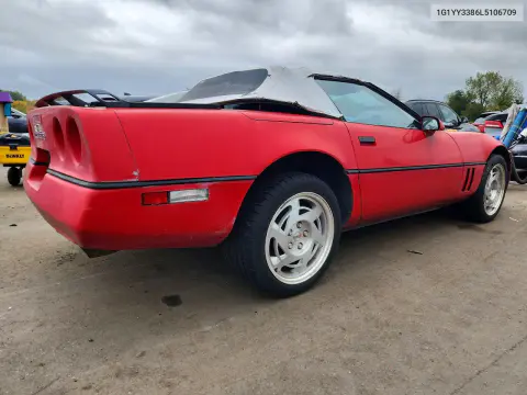 1990 Chevrolet Corvette VIN 1G1YY3386L5106709 фото 3