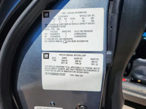 2003 CHEVROLET CORVETTE VIN 1G1YY32GX35113137 фото 12