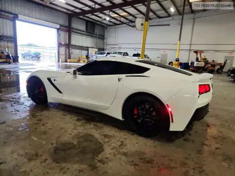 2018 Chevrolet Corvette Stingray Z51 1Lt VIN 1G1YH2D7XJ5100649 фото 2