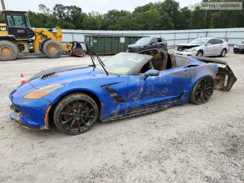 1G1YV2D76K5115935 — 2019 Chevrolet Corvette, Подтопление, фото до ремонта