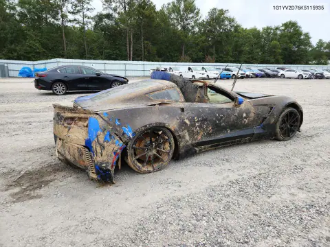 2019 Chevrolet Corvette Grand Sport 1Lt VIN 1G1YV2D76K5115935 фото 3