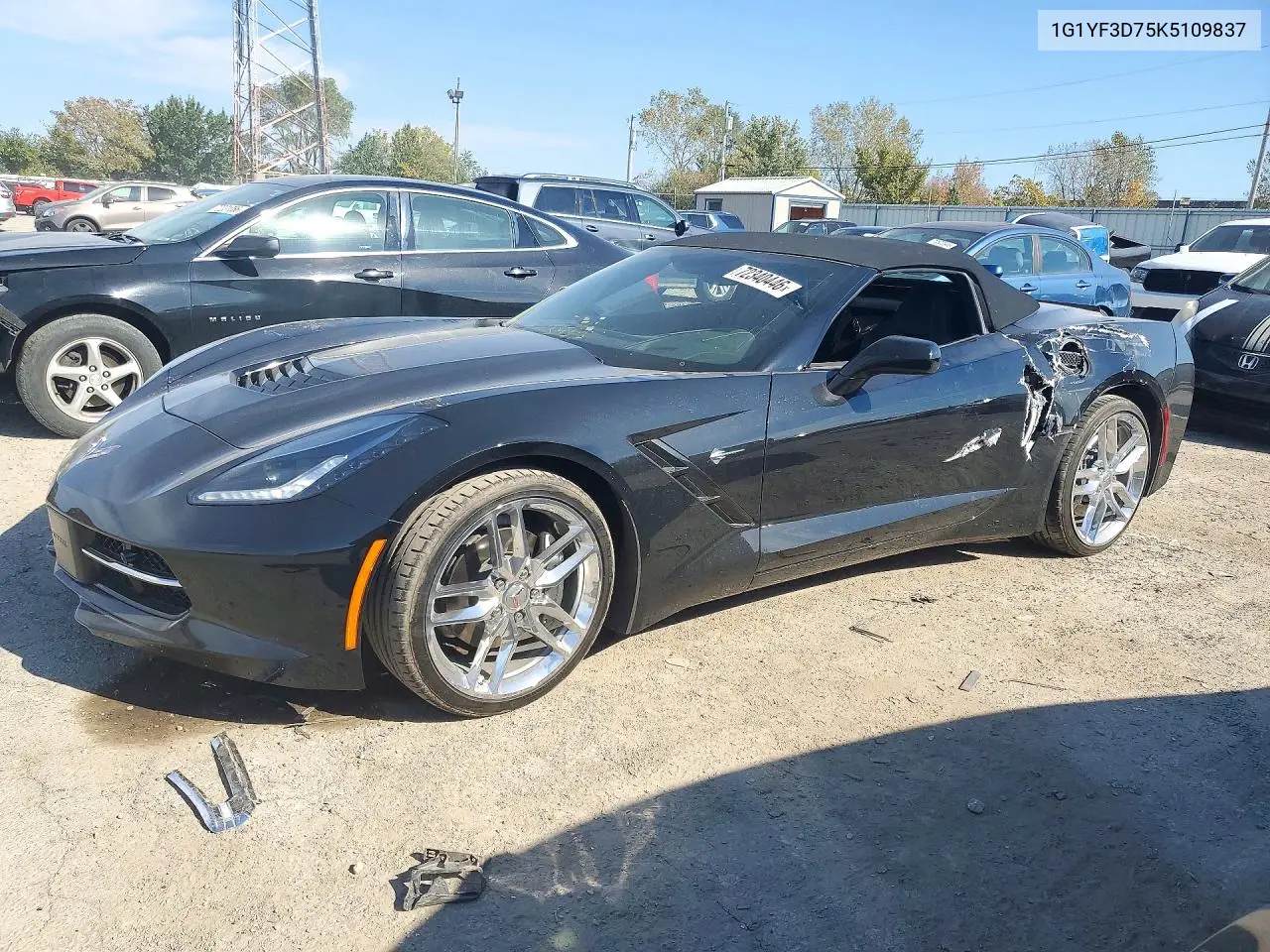 2019 Chevrolet Corvette Stingray 3Lt VIN 1G1YF3D75K5109837 фото 1