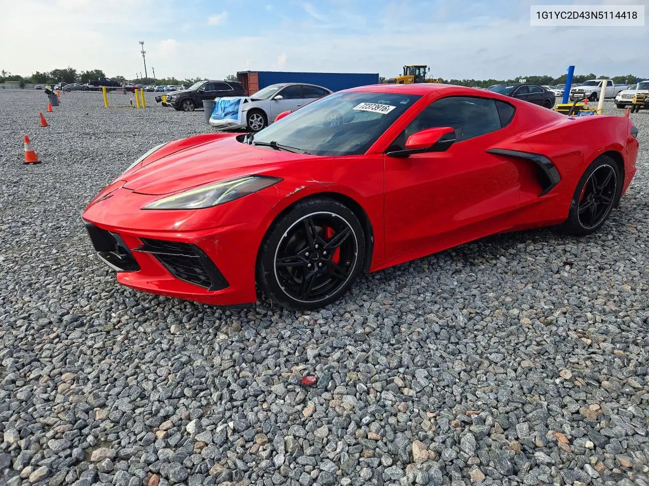 2022 Chevrolet Corvette Stingray 3Lt VIN 1G1YC2D43N5114418 фото 1