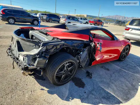 1G1YC3D42R5111327 — 2024 Chevrolet Corvette, фото 3 с аукциона Copart, Задняя часть