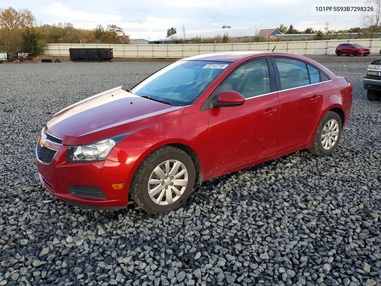 2011 Chevrolet Cruze Lt VIN 1G1PF5S93B7298326 фото 1