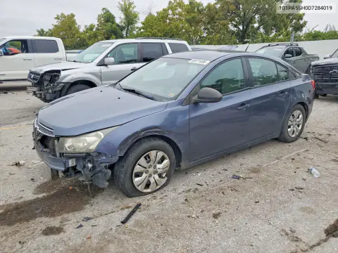 1G1PA5SH0D7284019 — 2013 Chevrolet Cruze, Передняя часть, фото до ремонта