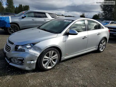 1G1PG5SB9F7261089 — 2015 Chevrolet Cruze, Передняя часть, фото до ремонта