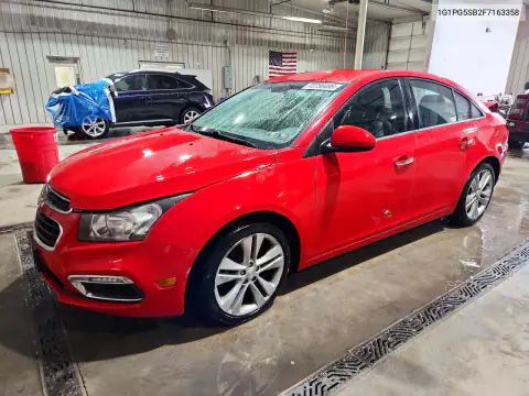 1G1PG5SB2F7163358 — 2015 Chevrolet Cruze, Задняя часть, фото до ремонта