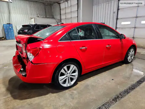 1G1PG5SB2F7163358 — 2015 Chevrolet Cruze, фото 3 с аукциона Copart, Задняя часть