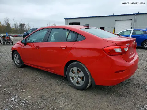 2017 Chevrolet Cruze Ls VIN 1G1BC5SM7H7231650 фото 2