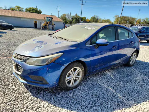3G1BE6SM8HS544689 — 2017 Chevrolet Cruze, Передняя часть, фото до ремонта