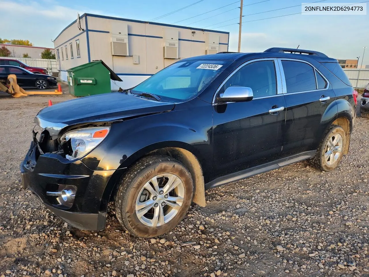 2013 Chevrolet Equinox Lt VIN 2GNFLNEK2D6294773 фото 1