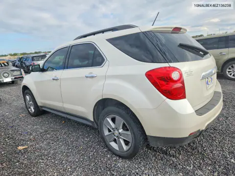 2014 Chevrolet Equinox Lt VIN 1GNALBEK4EZ136238 фото 2