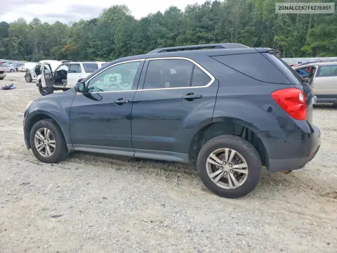 2015 Chevrolet Equinox Lt VIN 2GNALCEK7F6276951 фото 2
