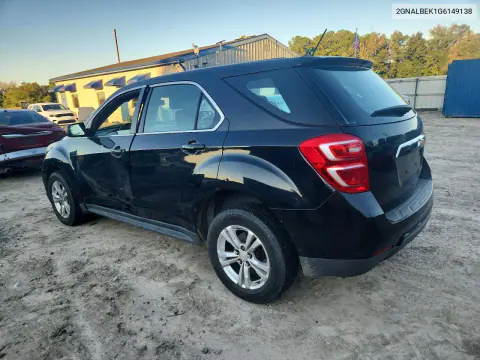2016 Chevrolet Equinox Ls VIN 2GNALBEK1G6149138 фото 2
