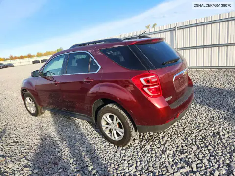 2016 Chevrolet Equinox Lt VIN 2GNALCEK7G6138070 фото 2