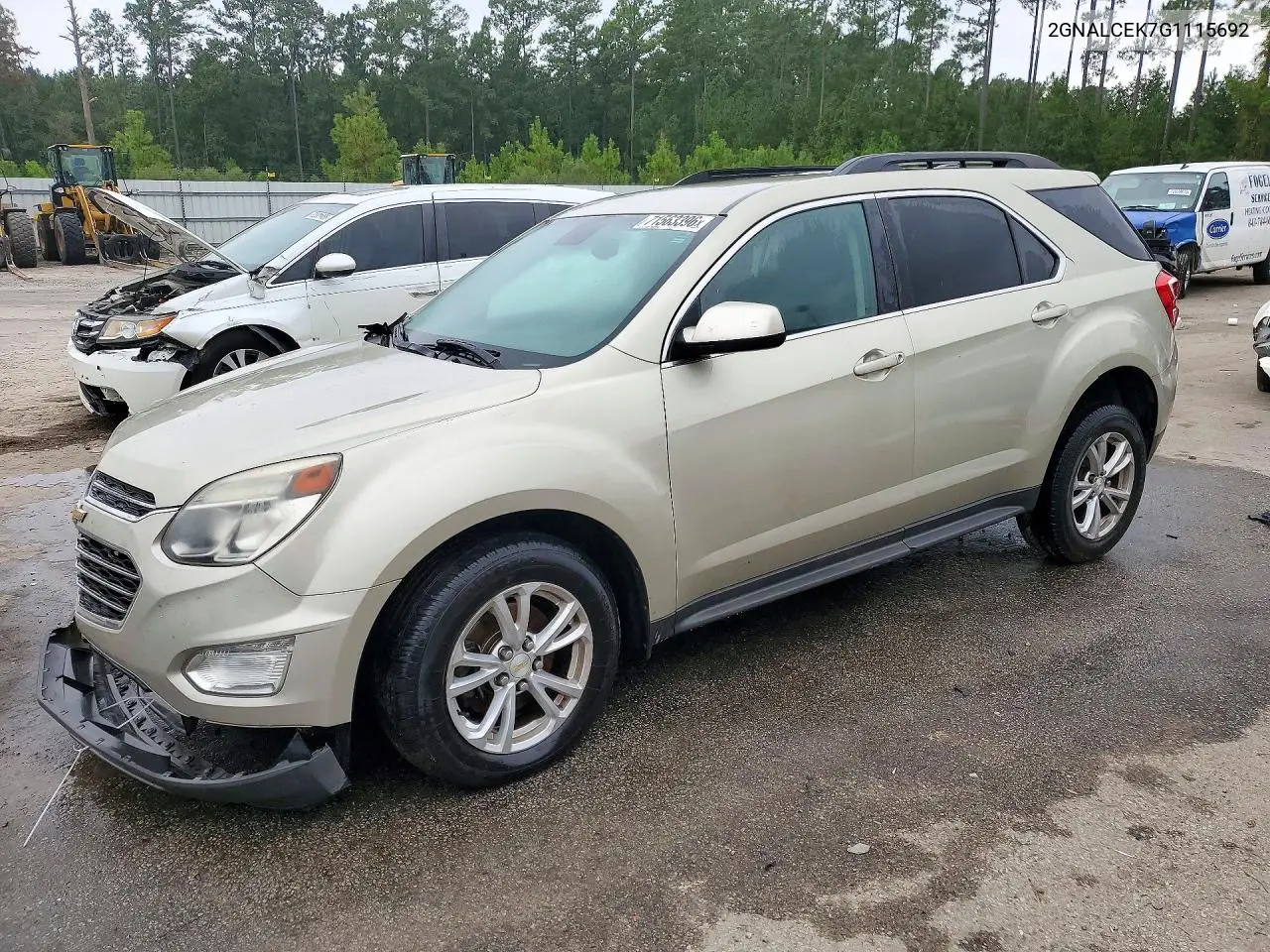 2016 Chevrolet Equinox Lt VIN 2GNALCEK7G1115692 фото 1