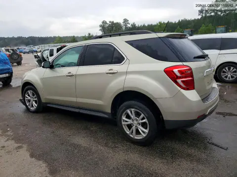 2016 Chevrolet Equinox Lt VIN 2GNALCEK7G1115692 фото 2