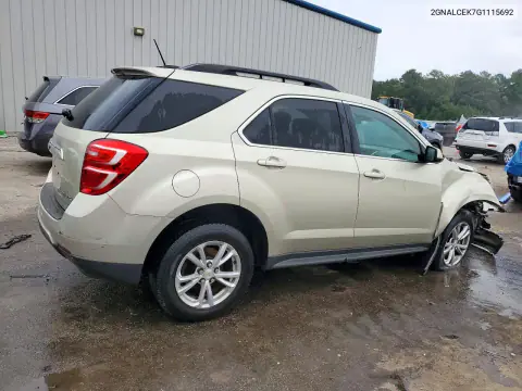 2016 Chevrolet Equinox Lt VIN 2GNALCEK7G1115692 фото 3