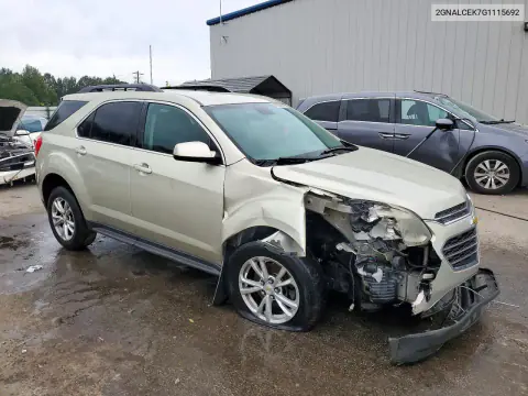 2016 Chevrolet Equinox Lt VIN 2GNALCEK7G1115692 фото 4