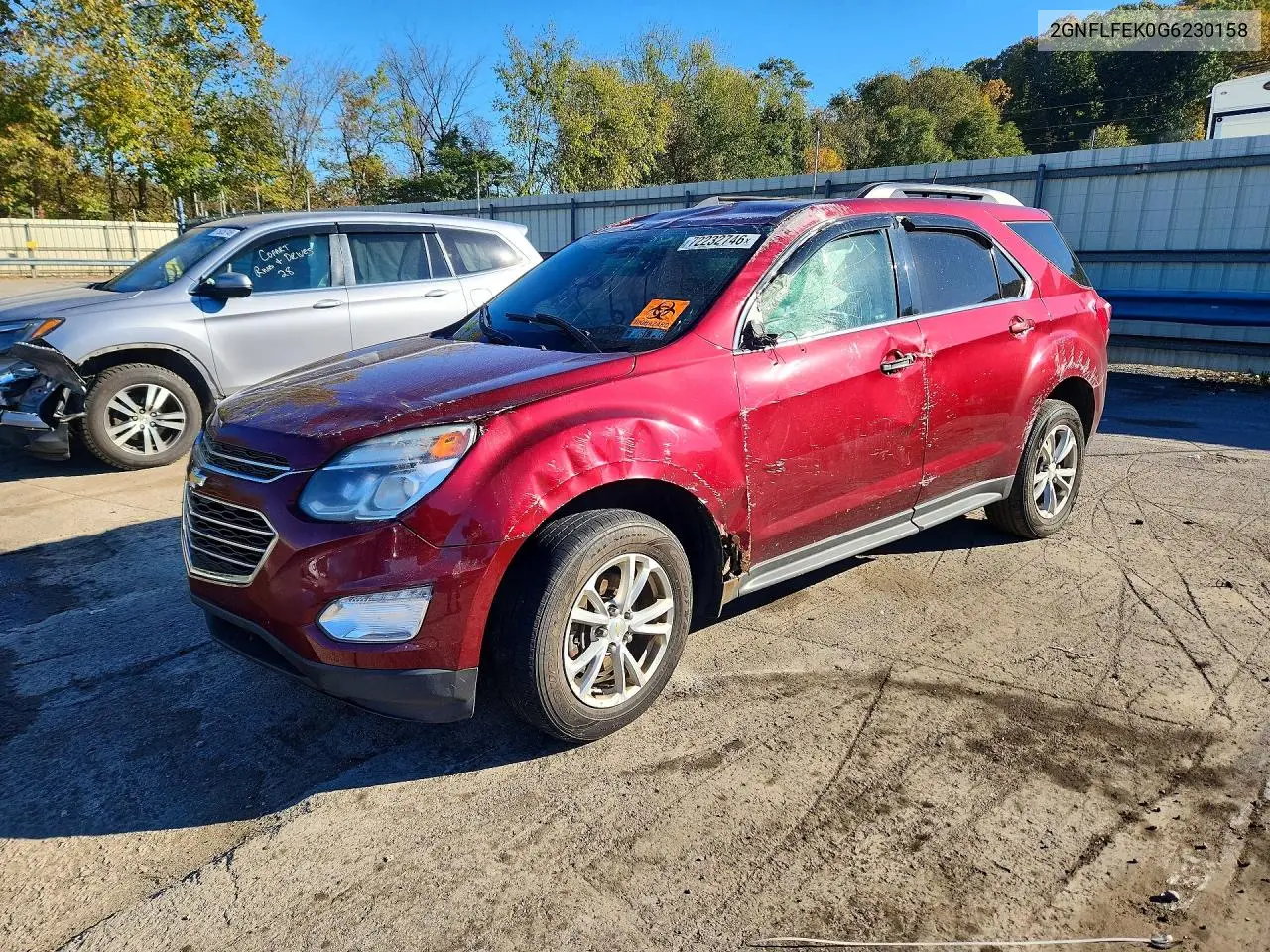 2016 Chevrolet Equinox Lt VIN 2GNFLFEK0G6230158 фото 1