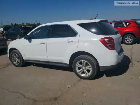 2016 Chevrolet Equinox Ls VIN 2GNALBEK8G6197834 фото 2