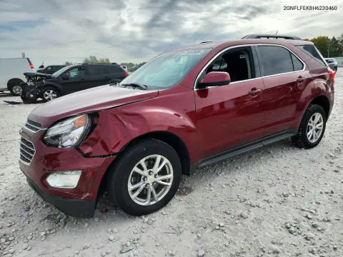2GNFLFEK8H6230460 — 2017 Chevrolet Equinox, Передняя часть, фото до ремонта