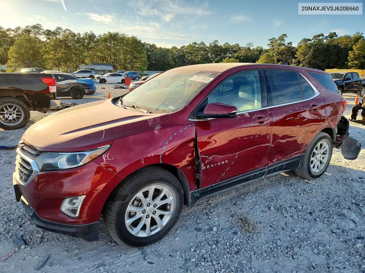 2018 Chevrolet Equinox Lt VIN 2GNAXJEV3J6208660 фото 1