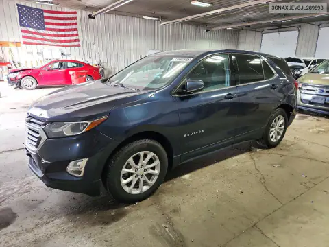 2018 Chevrolet Equinox Lt VIN 3GNAXJEV8JL289893 фото 1