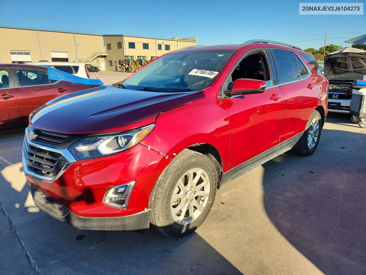 2018 Chevrolet Equinox Lt VIN 2GNAXJEV2J6104273 фото 1
