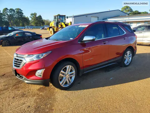 3GNAXWEX0JL343542 — 2018 Chevrolet Equinox, Передняя часть, фото до ремонта