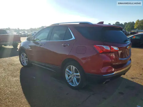 2018 Chevrolet Equinox Premier VIN 3GNAXWEX0JL343542 фото 2