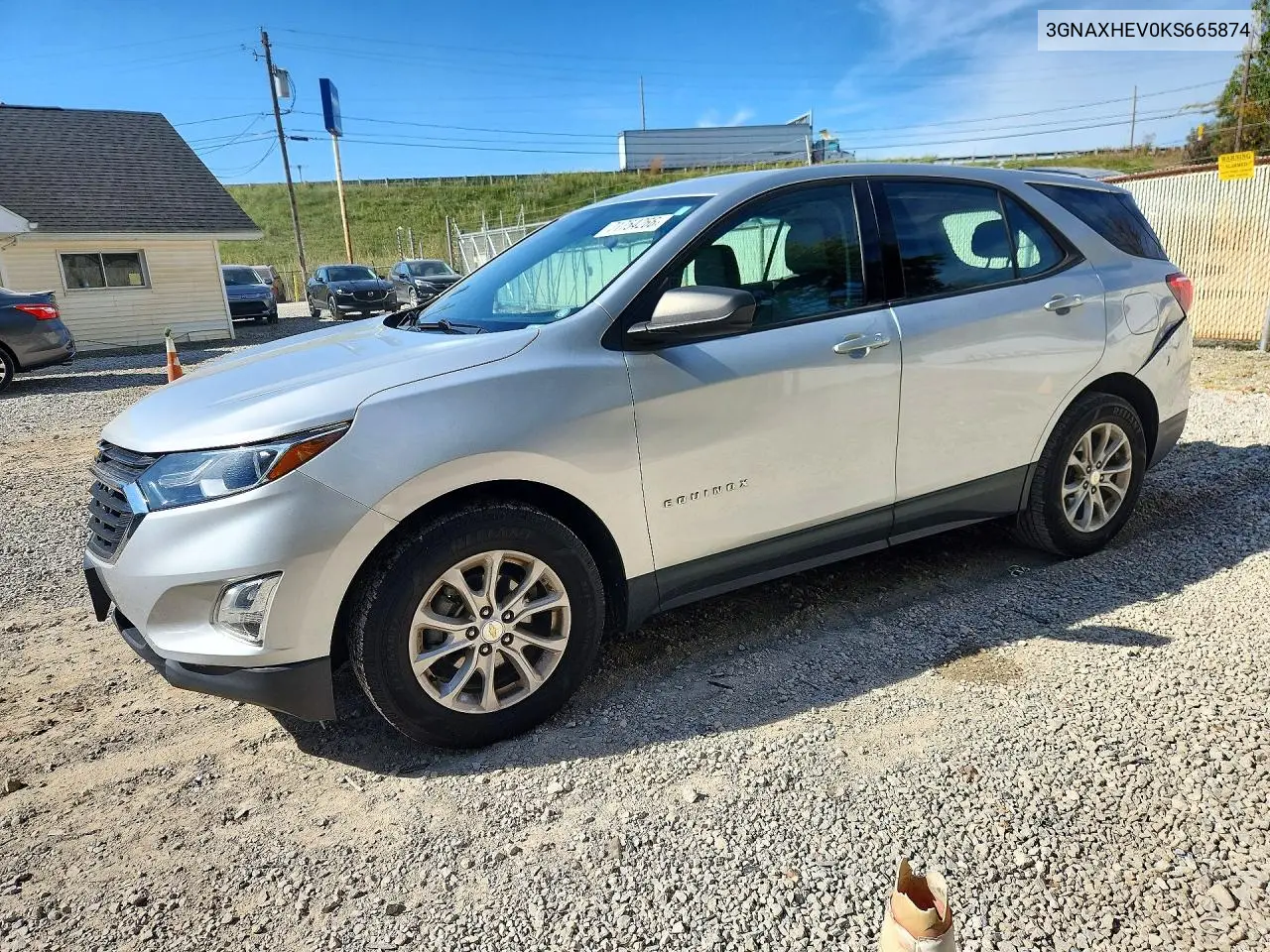 2019 Chevrolet Equinox Ls VIN 3GNAXHEV0KS665874 фото 1