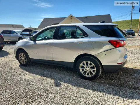 2019 Chevrolet Equinox Ls VIN 3GNAXHEV0KS665874 фото 2