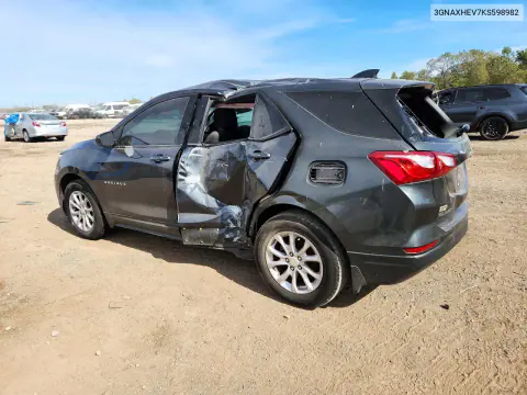 2019 Chevrolet Equinox Ls VIN 3GNAXHEV7KS598982 фото 2