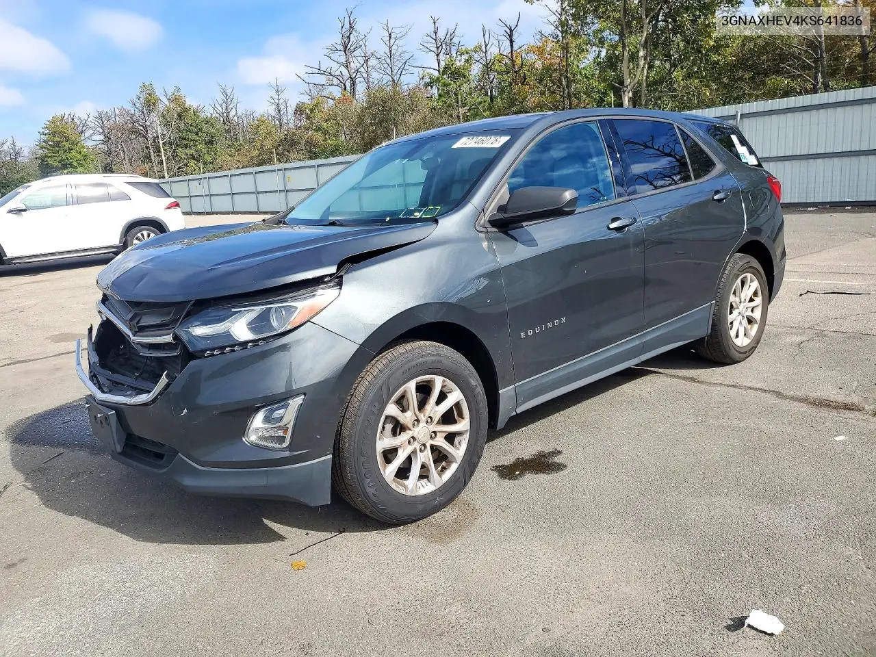 2019 Chevrolet Equinox Ls VIN 3GNAXHEV4KS641836 фото 1