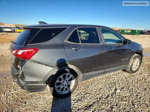 2020 Chevrolet Equinox Ls VIN 3GNAXHEV2LS646647 фото 3