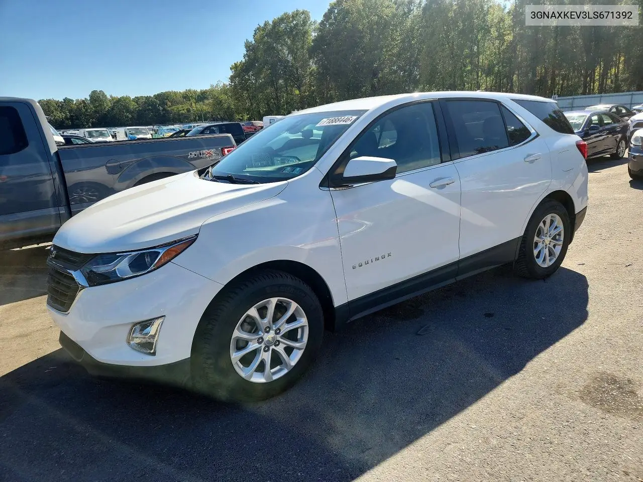 2020 Chevrolet Equinox Lt VIN 3GNAXKEV3LS671392 фото 1