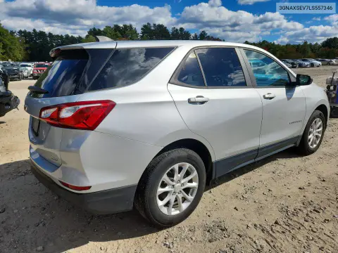 2020 Chevrolet Equinox Ls VIN 3GNAXSEV7LS557346 фото 3