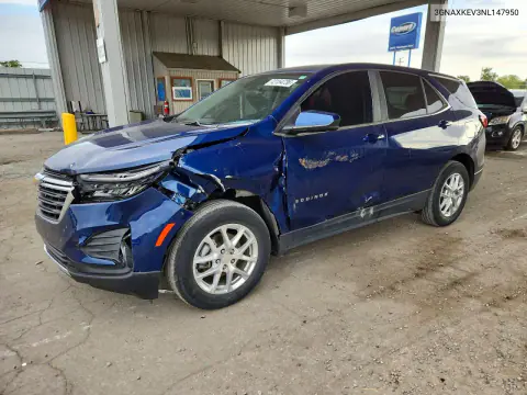 2022 Chevrolet Equinox Lt VIN 3GNAXKEV3NL147950 фото 1