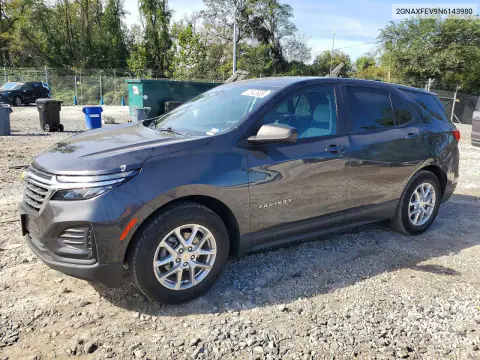 2022 Chevrolet Equinox Ls VIN 2GNAXFEV9N6143980 фото 1