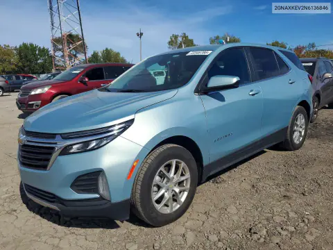 2022 Chevrolet Equinox Lt VIN 2GNAXKEV2N6136846 фото 1