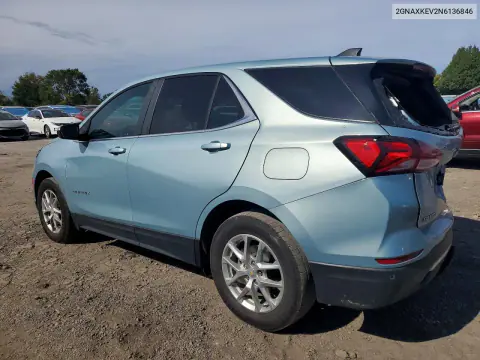 2022 Chevrolet Equinox Lt VIN 2GNAXKEV2N6136846 фото 2